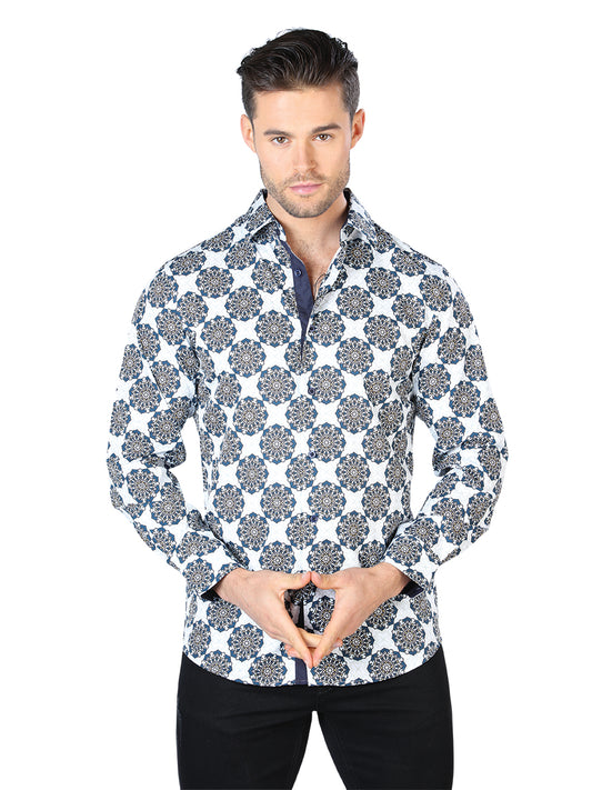 White and Black Casual Long Sleeve Shirt 44048
