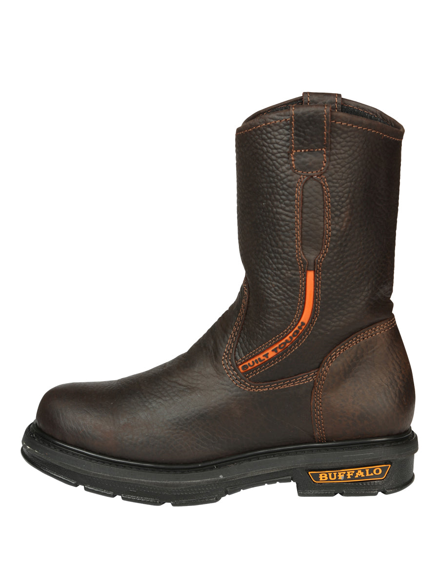 Buffalo & Bull Men’s Work Boots with Toe Cap Bovine Leather - Rino  Moka 45260