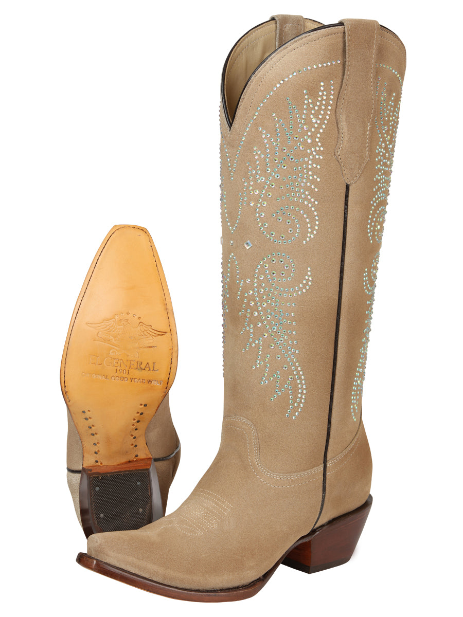 El General Women’s Western Suede Boots - Tuscani 45793