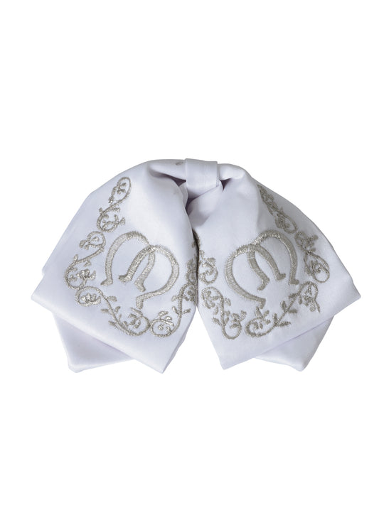 Kids 
Mexican Charro Bow Tie 100% Polyester White/Silver  600397
